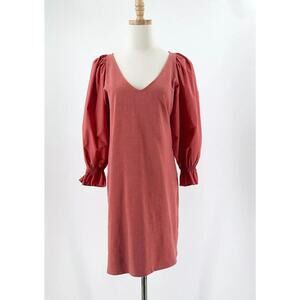 Nation LTD Balloon Sleeve Mini Dress Small Boho Chic Cottagecore Minimalist